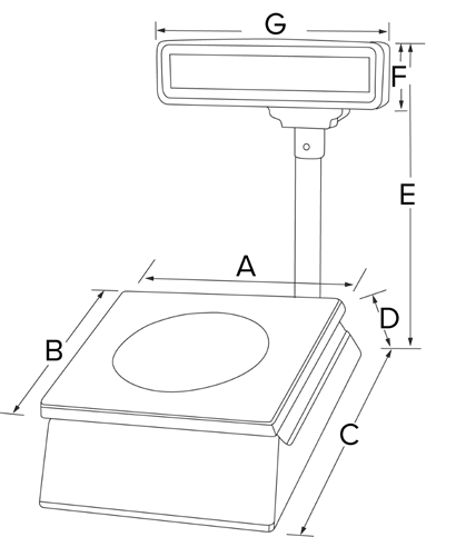 Rice Lake RS-130 Battery Operated Price Computing Scale - 168100