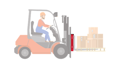 Illust Logistics Solutions Elements Forklift Scale