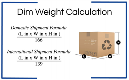 Dim Weight Calculation