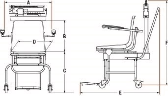 Báscula mecánica para silla Rice Lake WS-05