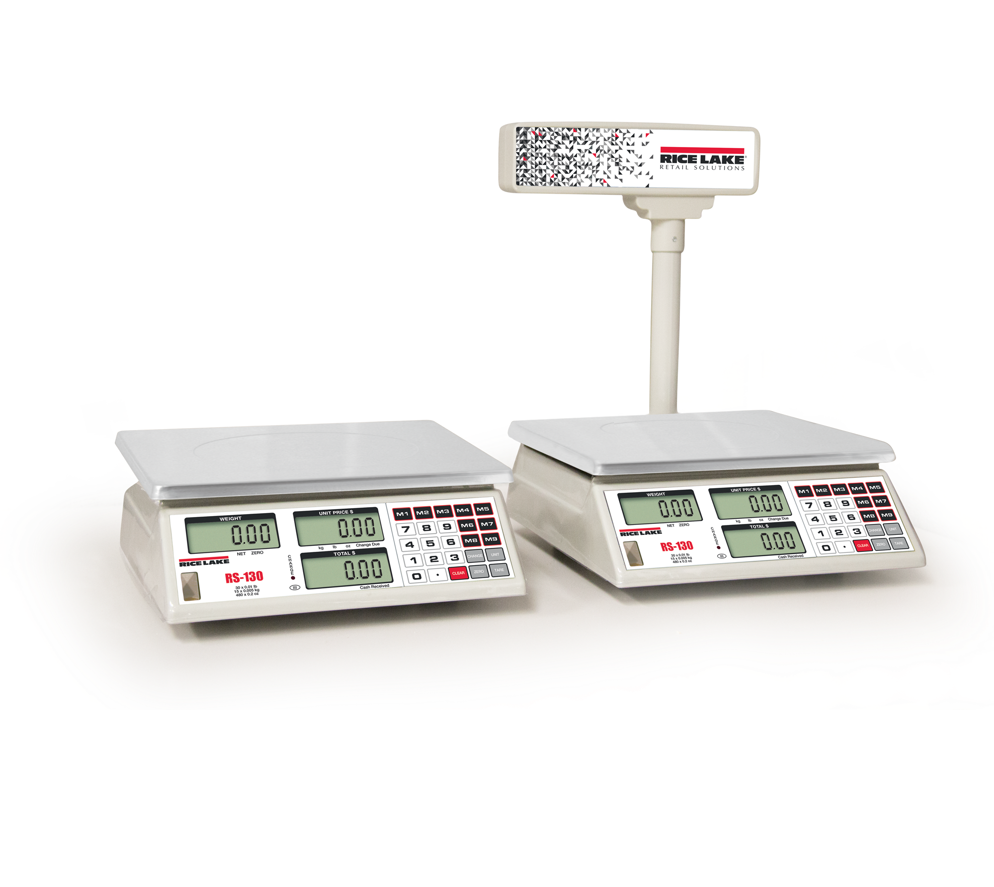 Rice Lake RS-130 Battery Operated Price Computing Scale - 168100